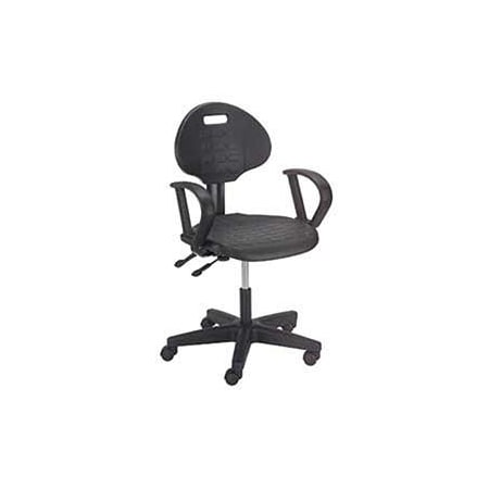 Global Industrial Puncture Proof Ergonomic Chair With Armrests, Polyurethane Seat and Back 250629